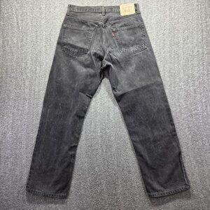Levis 550 Jeans Mens 32x30 Black Relaxed Fit Tapered Leg High Rise Denim